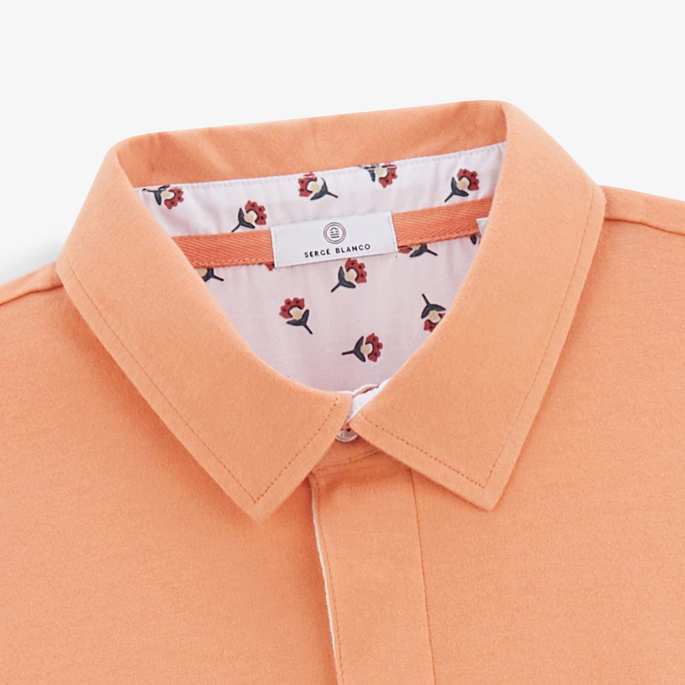 Polo de rugby de manga larga Loevan Cuello polo de algodón coral para hombre SERGE BLANCO