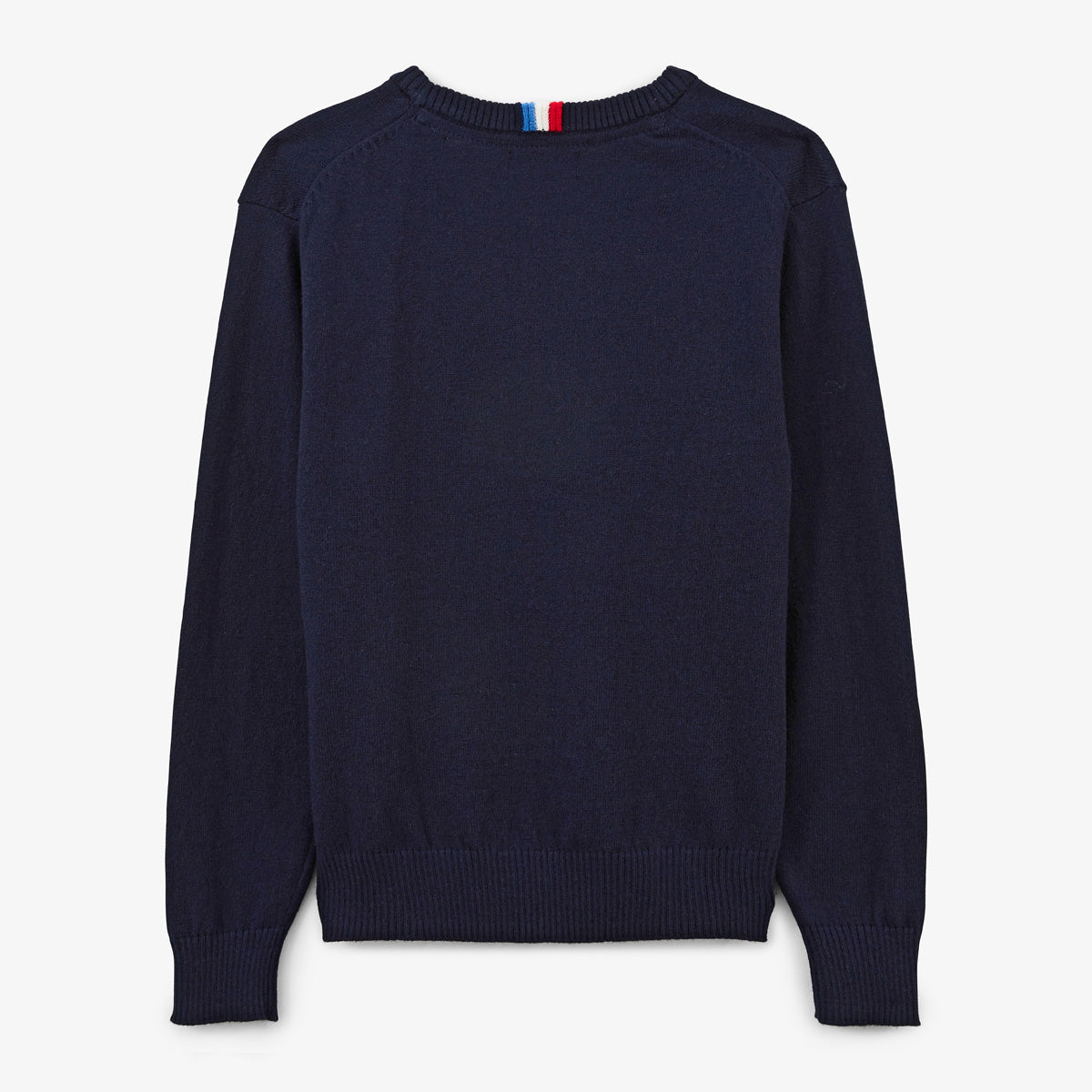 Jersey juvenil de algodón y lana azul marino oscuro Maximus SERGE BLANCO