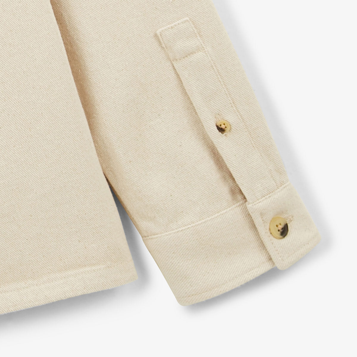 Sobreguaso de algodón twill cepillado Clovis blanco marfil para hombre SERGE BLANCO