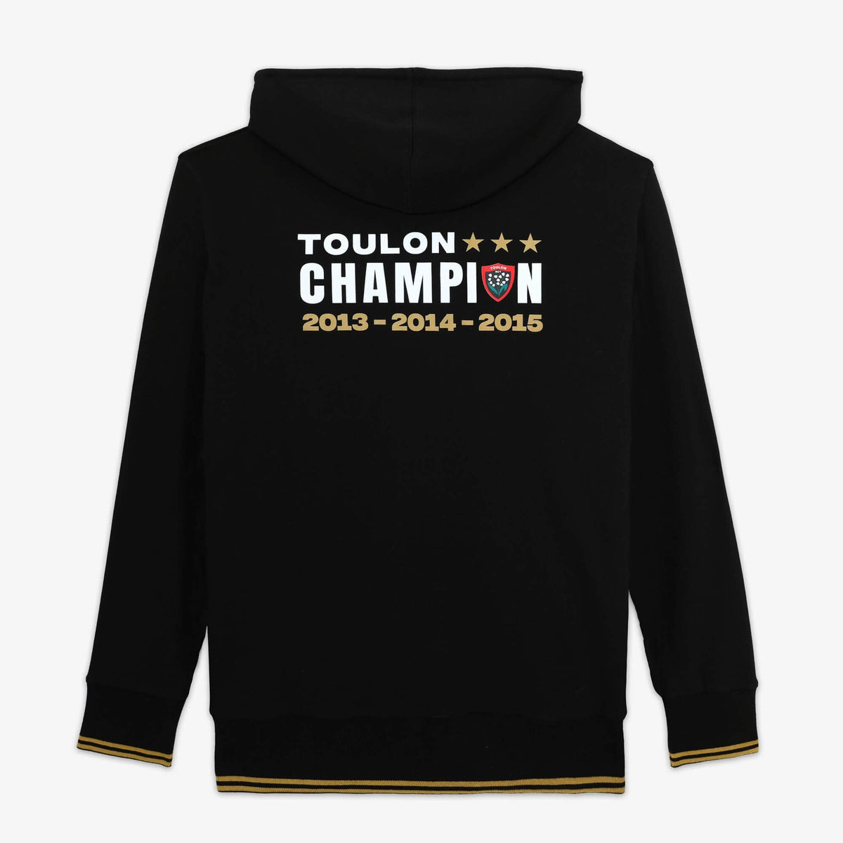 Sudadera con capucha RCT Triplé Copa de Europa negra para hombre SERGE BLANCO