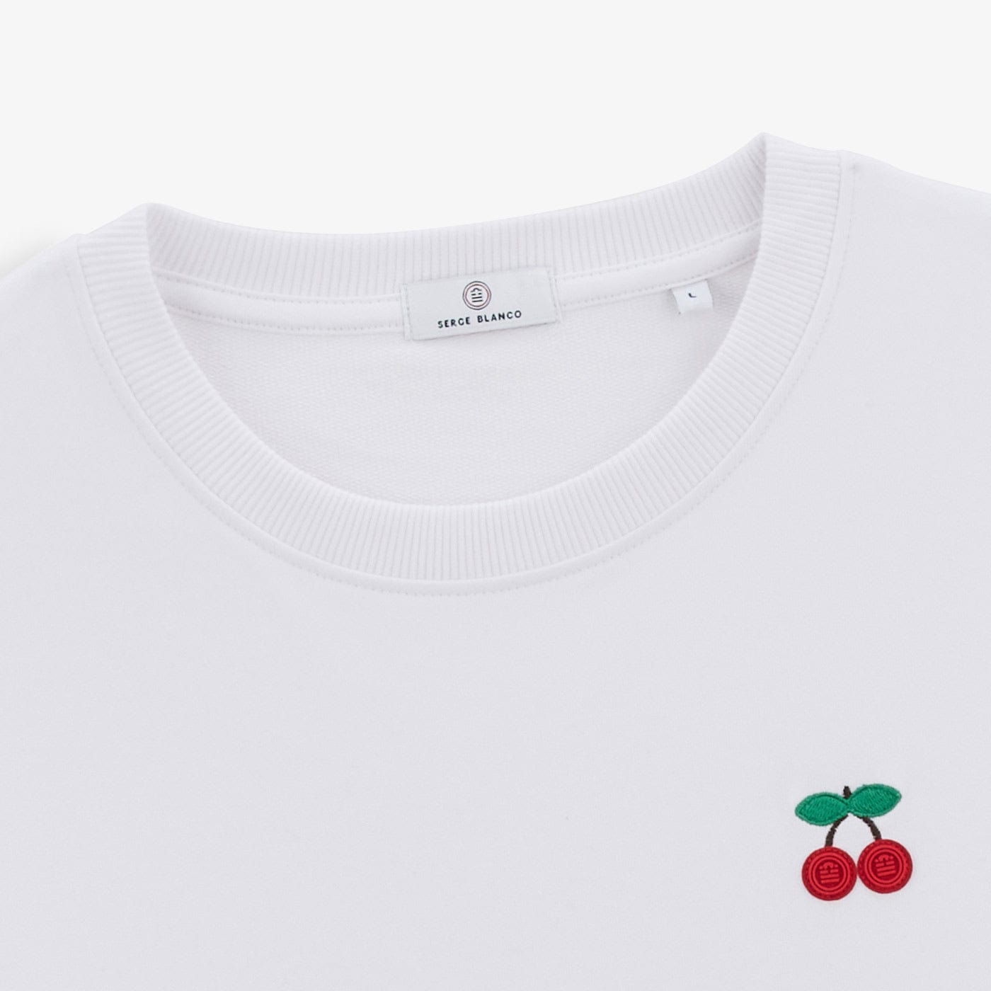 Sudadera Stan de algodón con bordado cereza blanco para hombre SERGE BLANCO