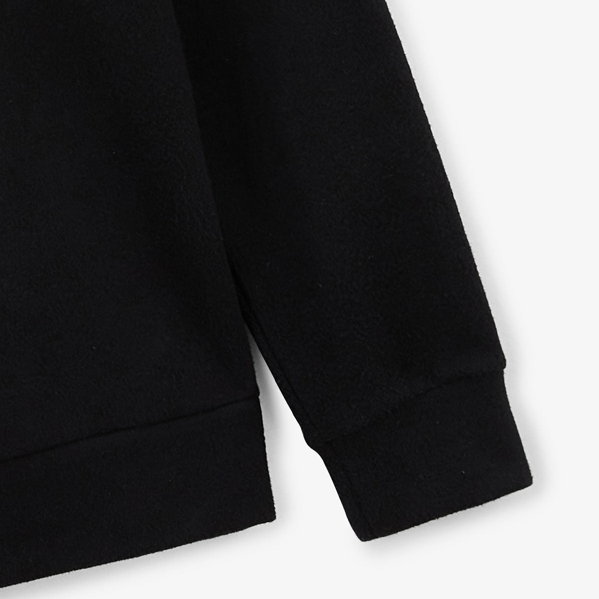 Sudadera con cremallera y cuello polo Souleman negra para hombre SERGE BLANCO