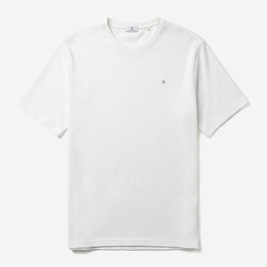 Camiseta de cuello redondo de algodón gofrado Théo Blanco para hombre SERGE BLANCO