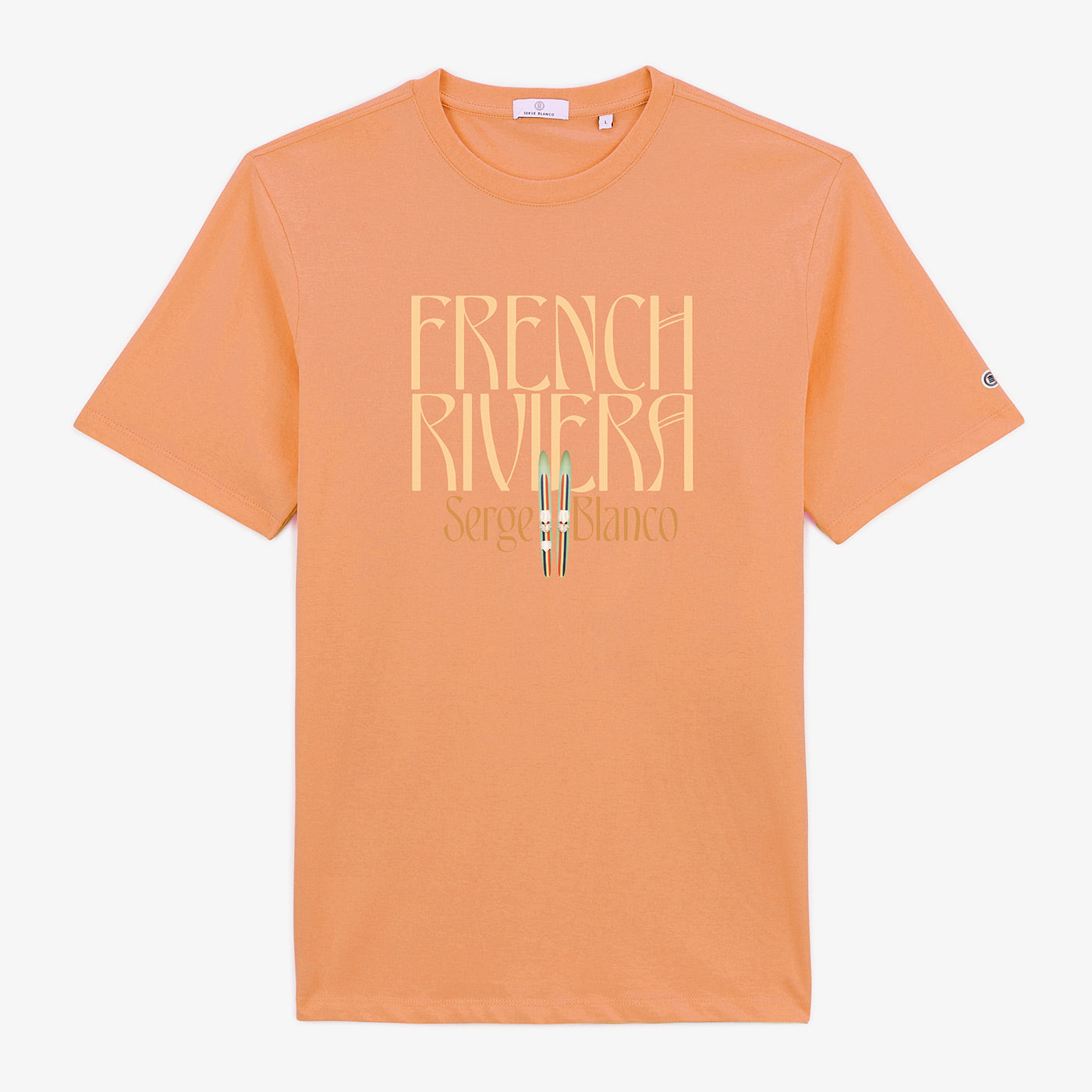 Camiseta de manga corta con cuello redondo French Riviera Toumani Coral Hombre SERGE BLANCO