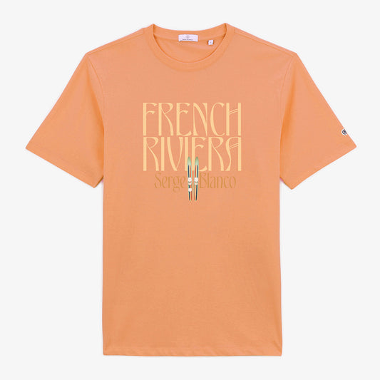Camiseta de manga corta con cuello redondo French Riviera Toumani Coral Hombre SERGE BLANCO