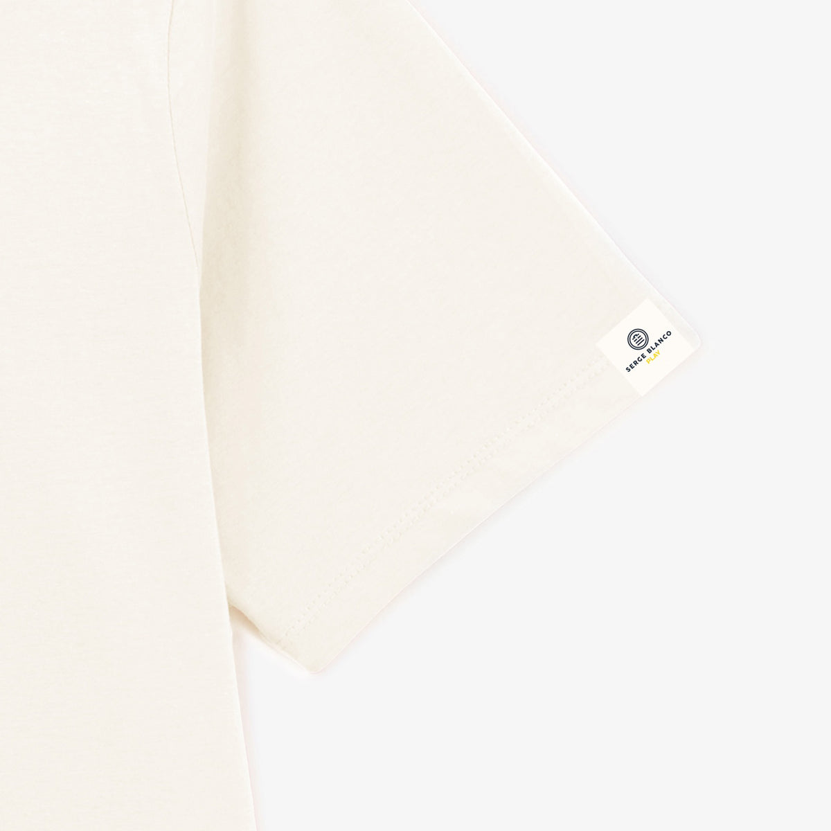 Camiseta de manga corta con cuello redondo Théophile Blanca para hombre SERGE BLANCO