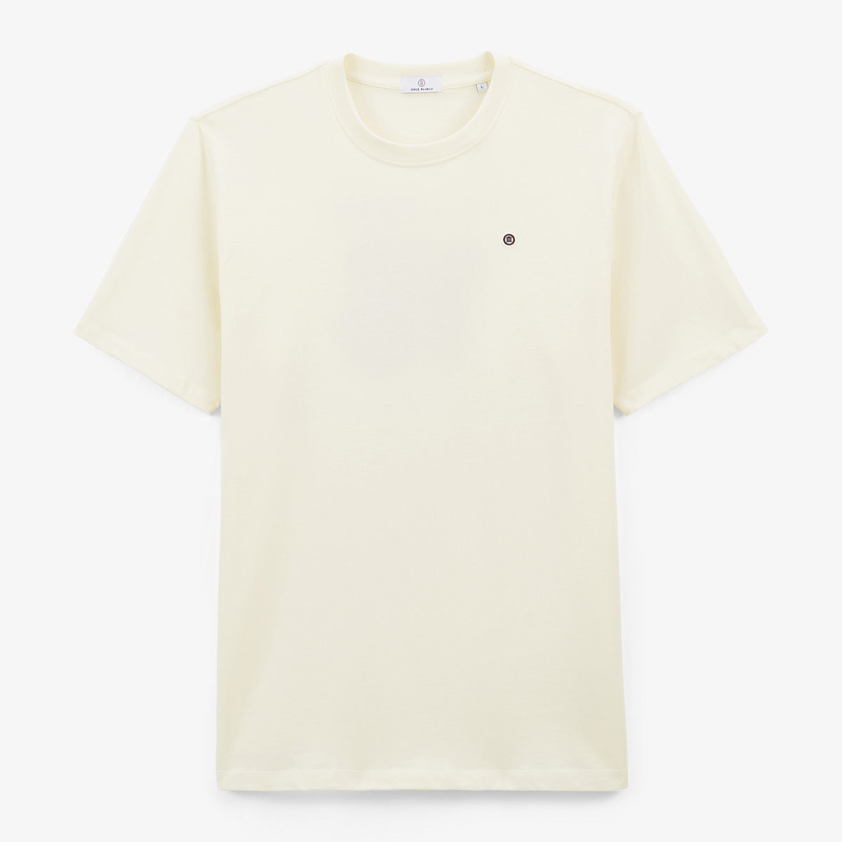 Camiseta de manga corta de algodón Sporting Club Blanco Marfil Play Hombre SERGE BLANCO