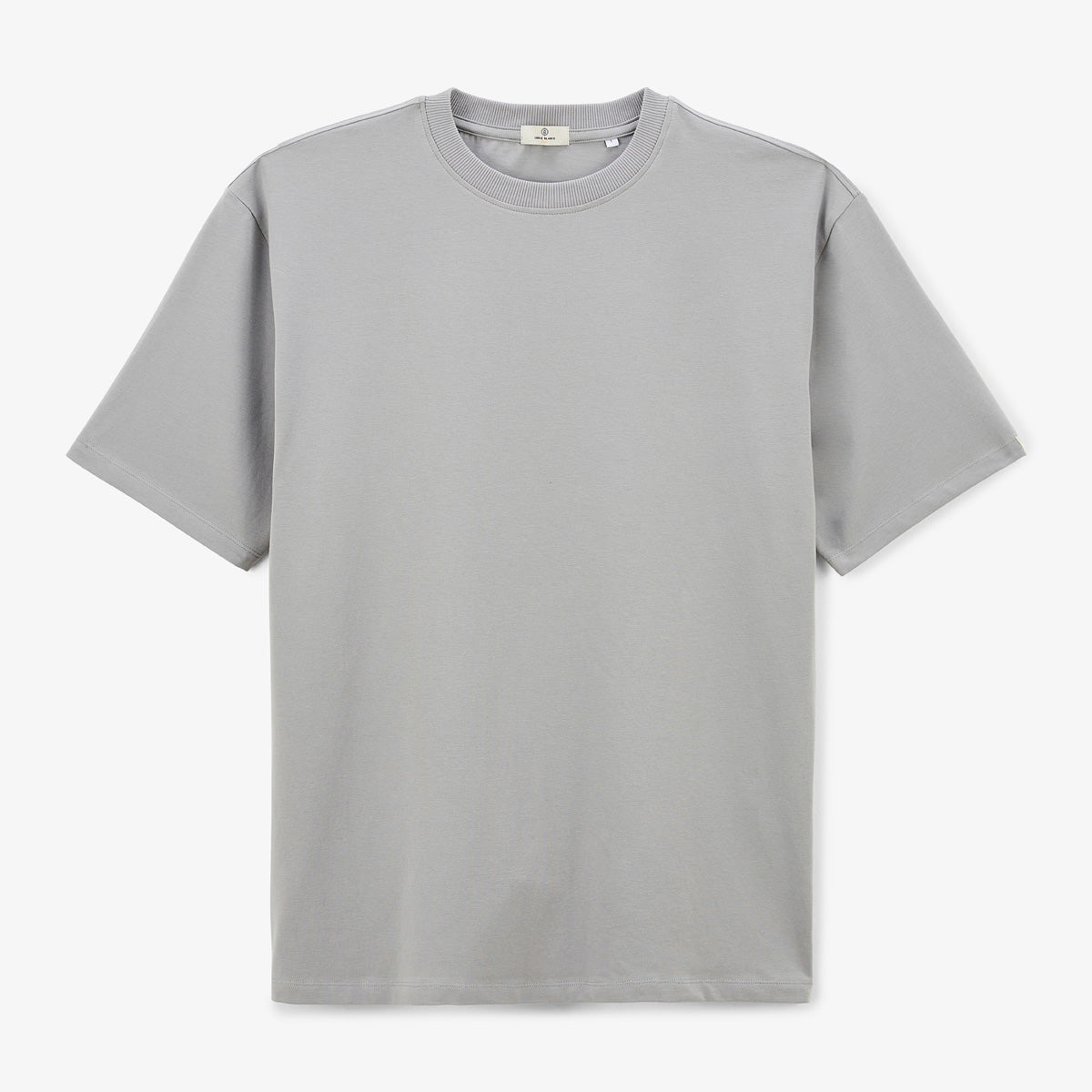 Camiseta de manga corta de algodón elástico gris ratón Tarike para hombre SERGE BLANCO