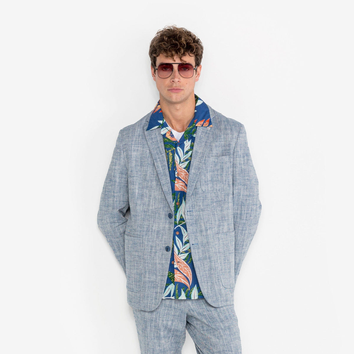 Chaqueta blazer Simonni azul nube para hombre SERGE BLANCO