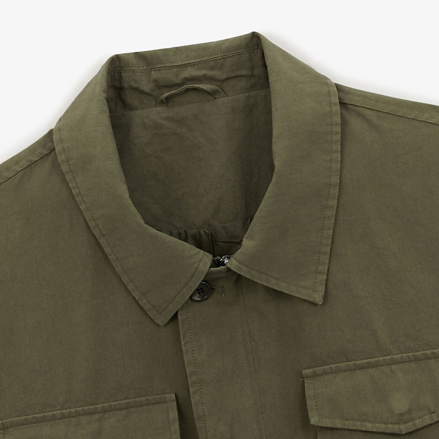 Chaqueta Safari Dagobert de algodón verde militar con 4 bolsillos para hombre SERGE BLANCO