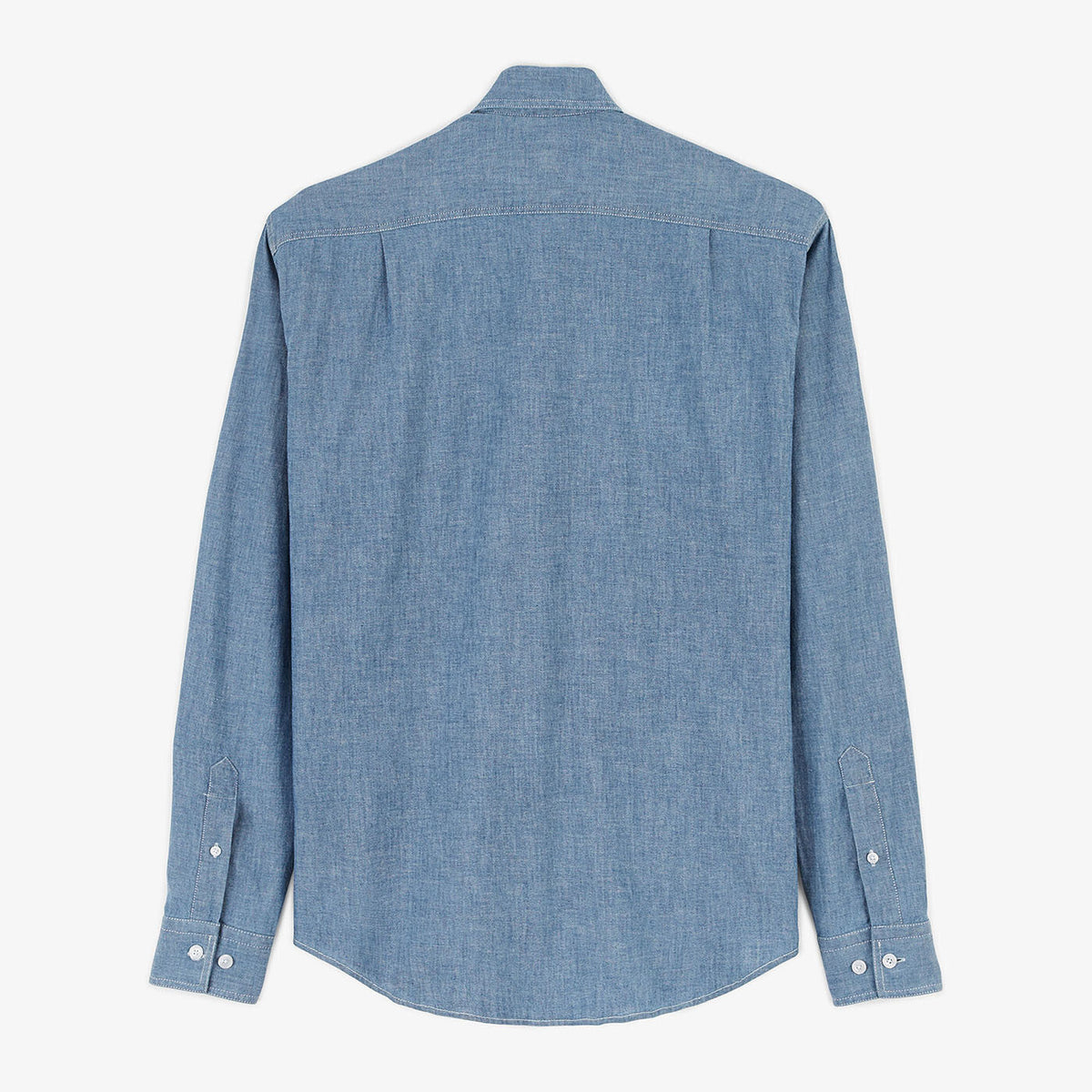 Léine denim muinchille fada le pócaí