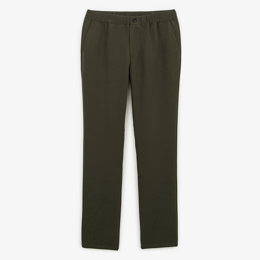 Chino compordach rialta stráice 549 d'fhir le coim leaisteach, glas míleata, bán serge