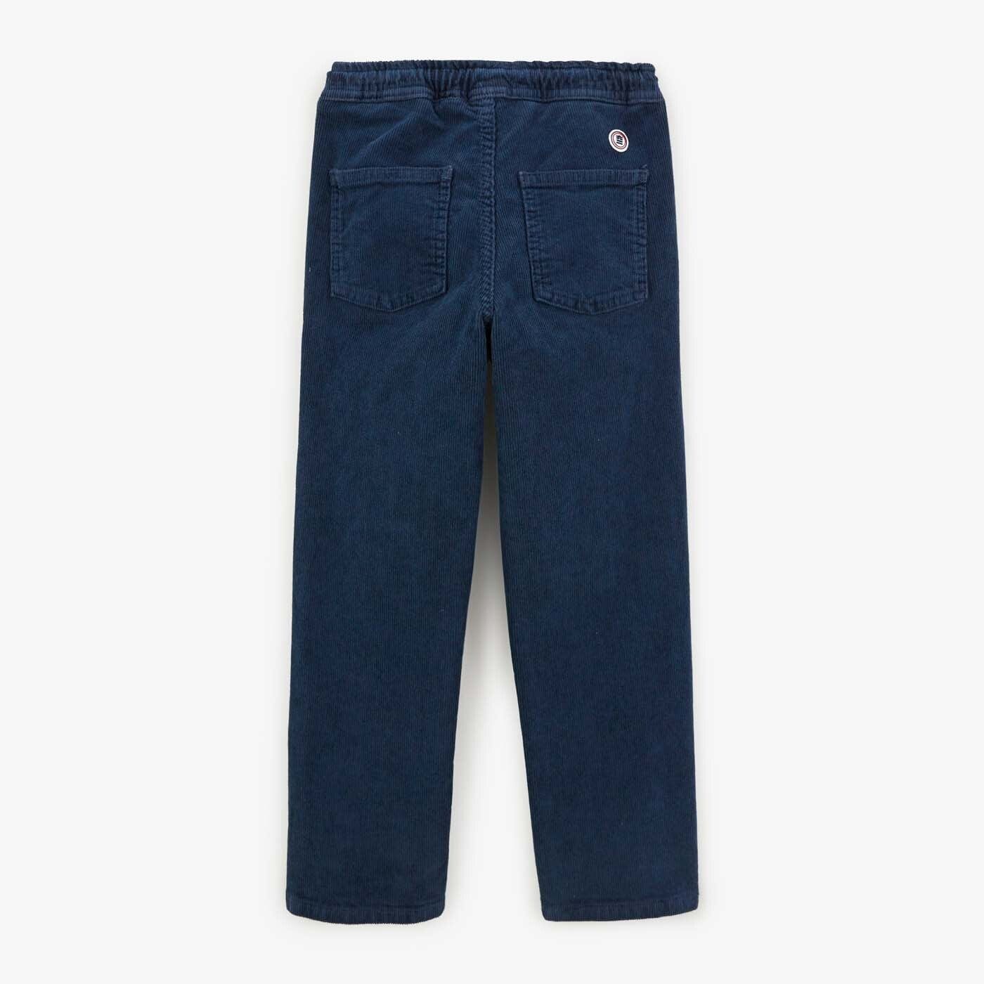 734 Chino corduroy sóisearach le leaisteach sa choim, gorm dorcha