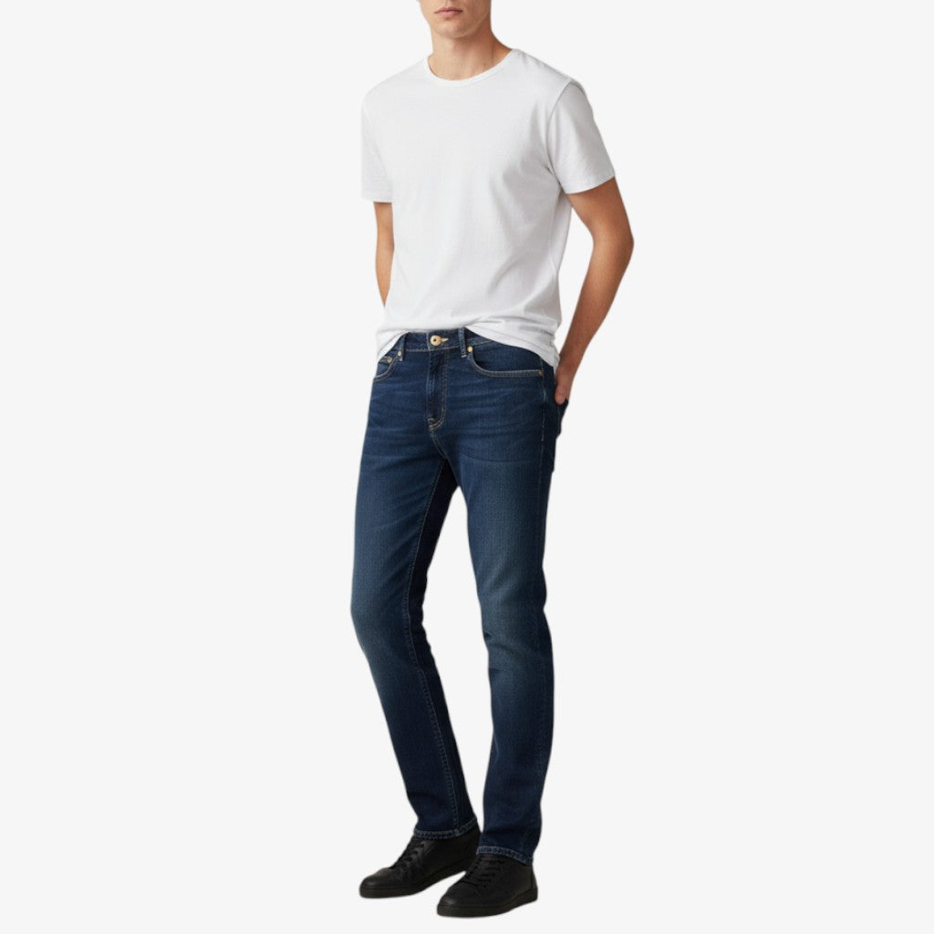 Jeans 325 caol powertwist sruthlaithe gorm dorcha Fir SERGE BLANCO
