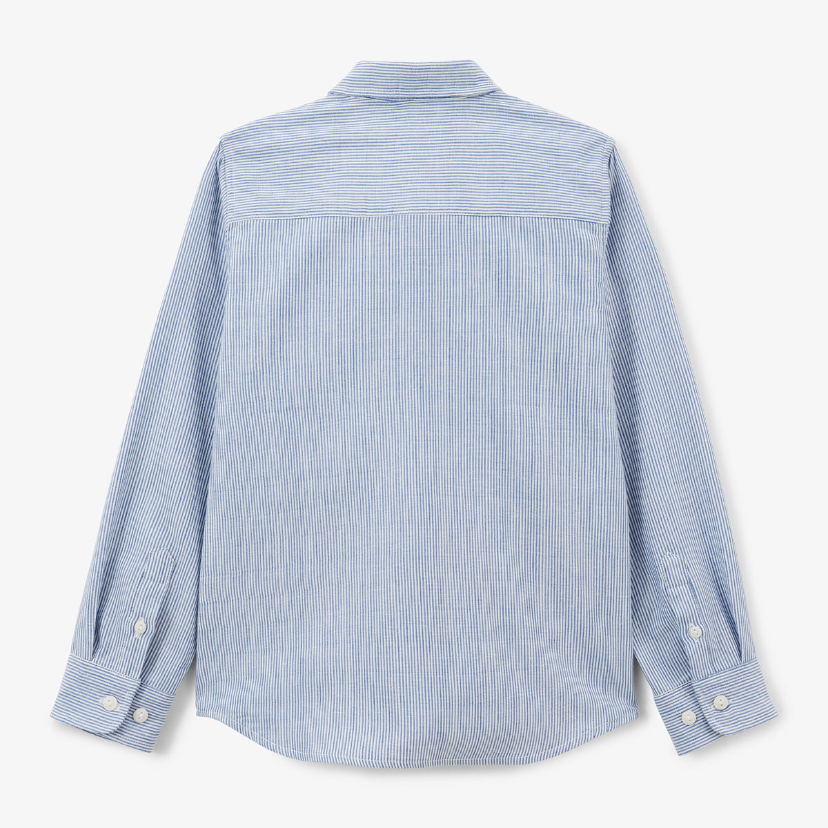 Léine Fhada Stríocach Charles d'Fhir i gCadás Gorm Spéir le Póca Cófra ó Serge Blanco