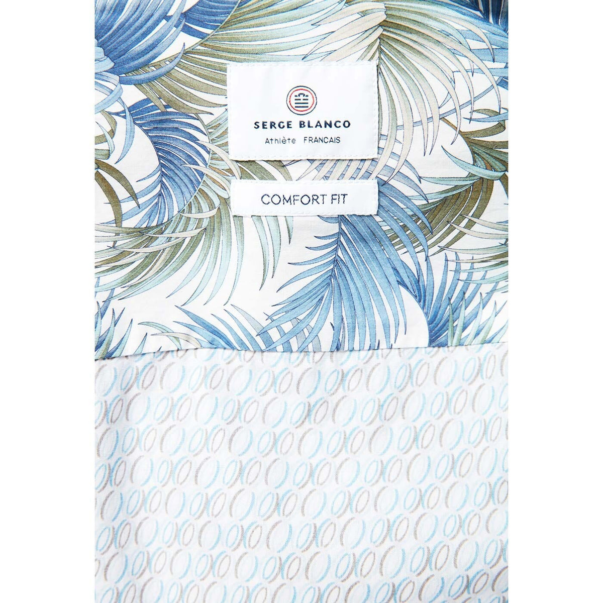 Camicia a maniche lunghe in tessuto fantasia