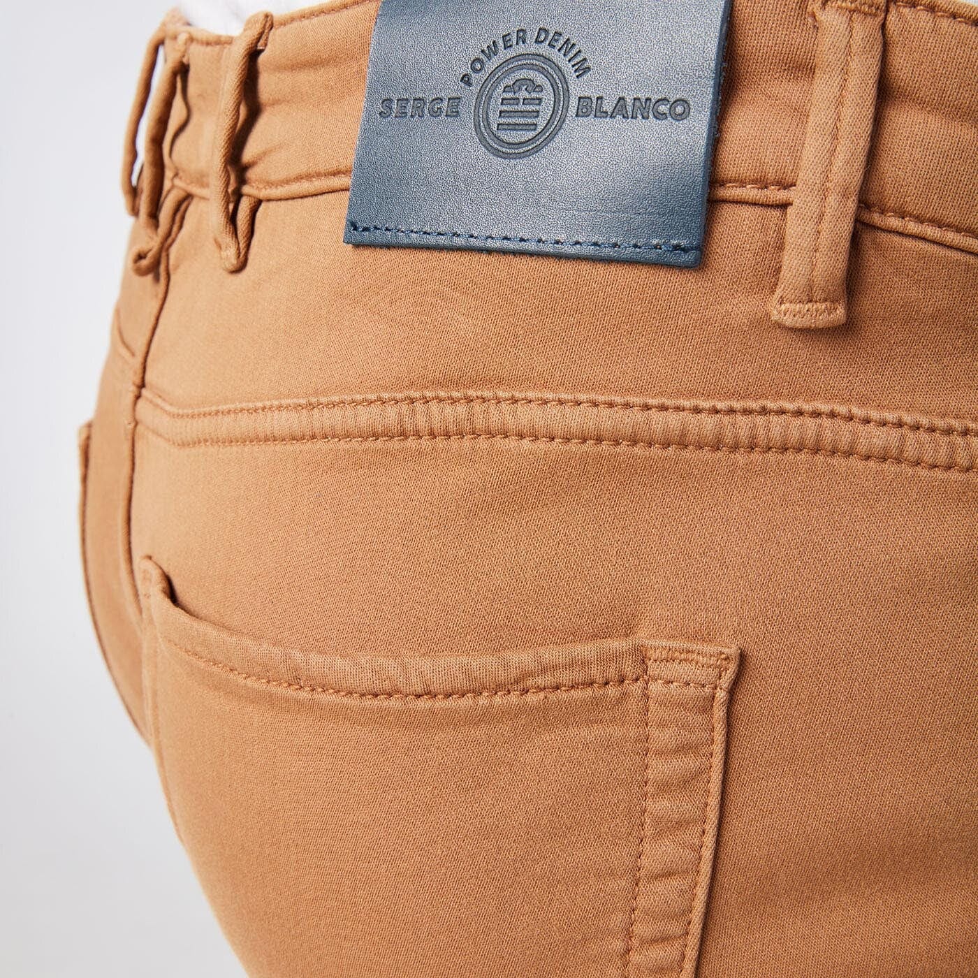 Pantaloni da uomo beige a 5 tasche, taglio slim 325 Powertwist