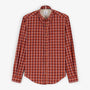 Camicia a maniche lunghe a quadri rosso mattone