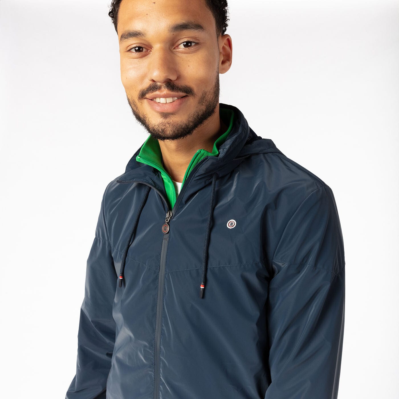 Giacca lunga antivento blu navy PLAY