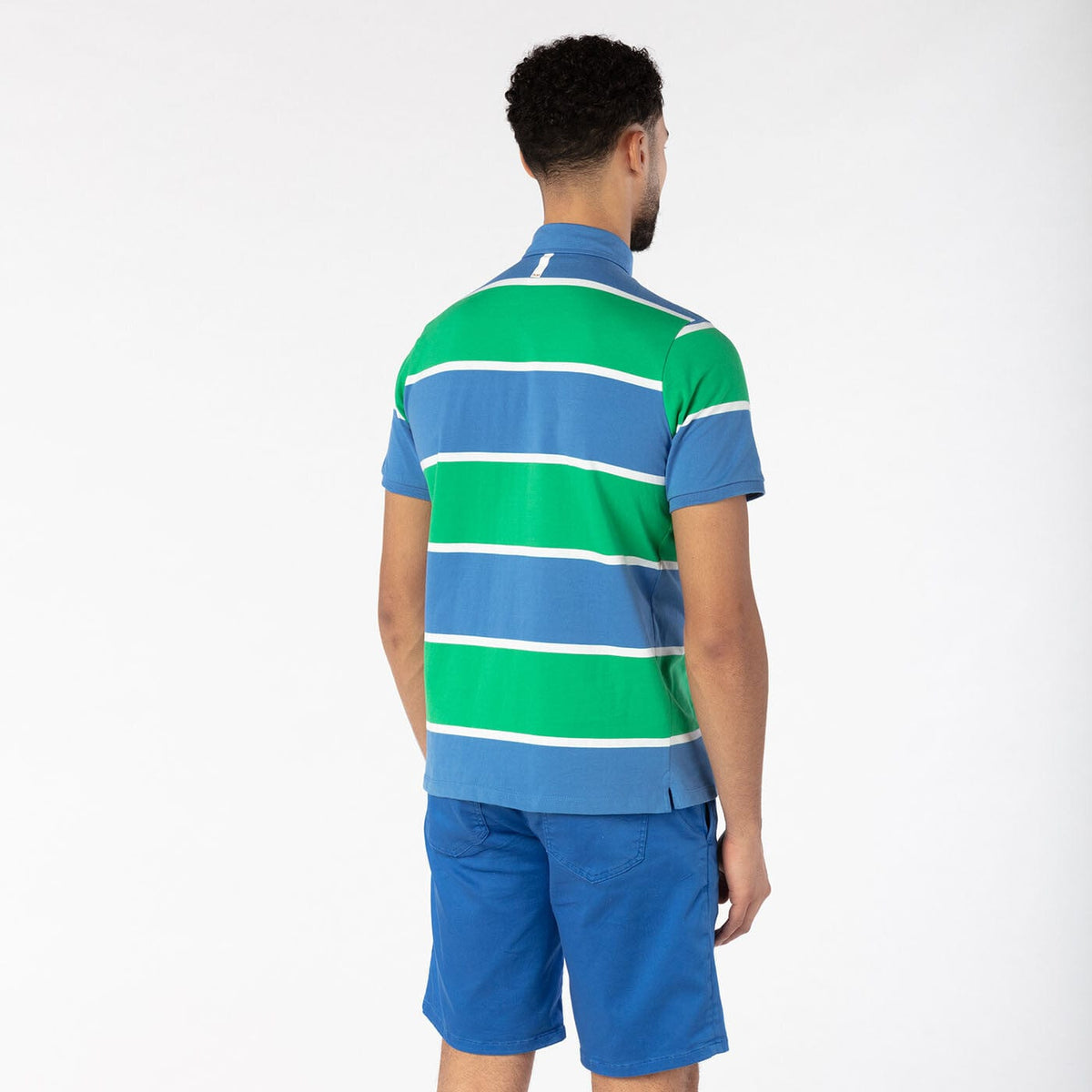 Polo a maniche corte a righe tricolori PLAY