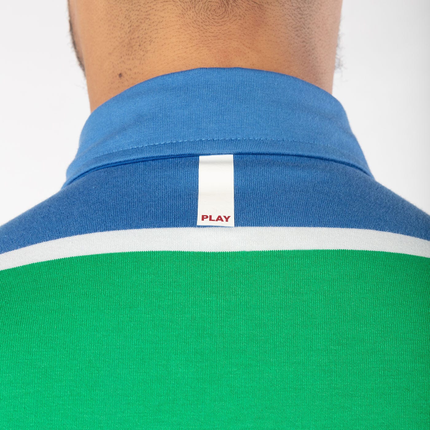 Polo a maniche corte a righe tricolori PLAY