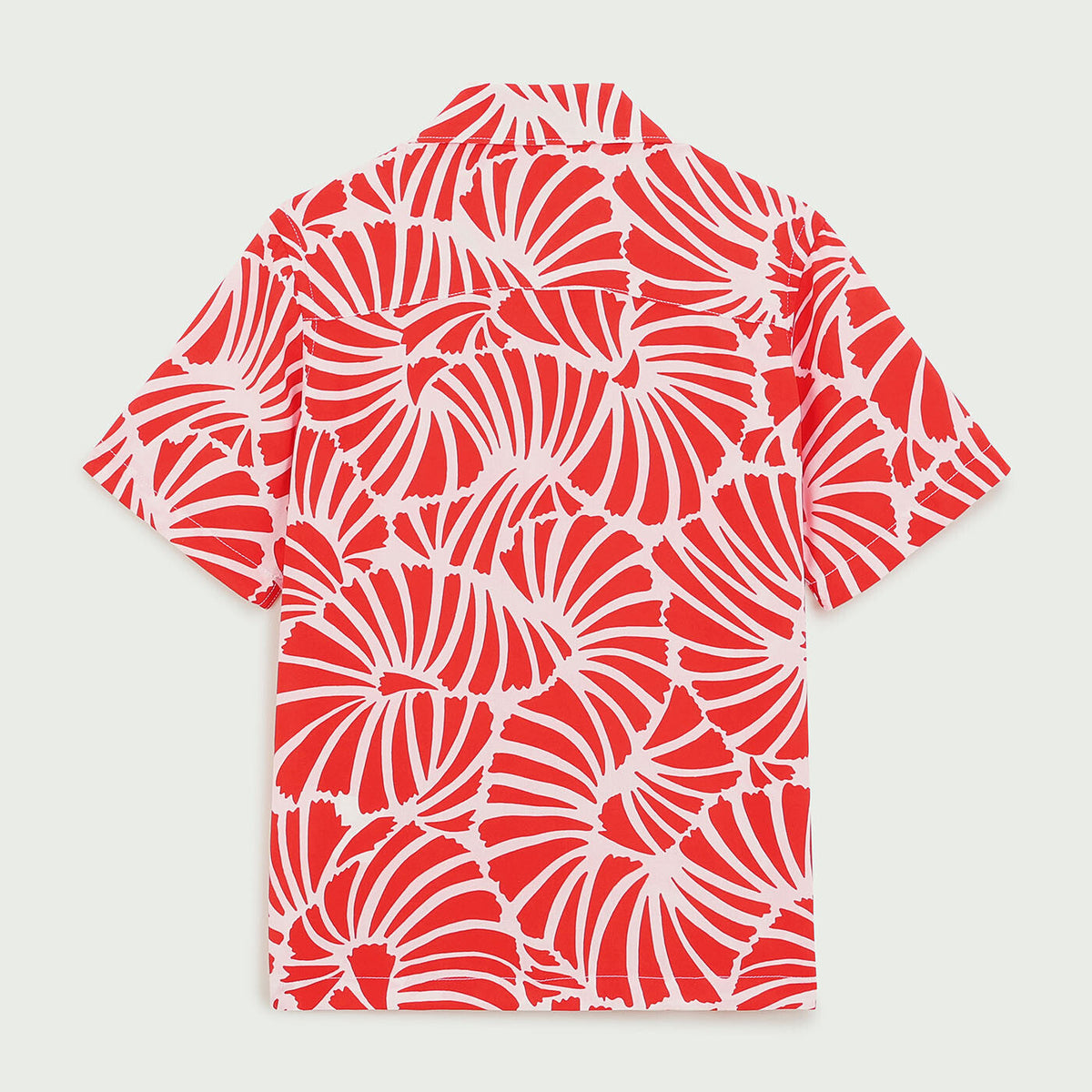 Camicia a maniche corte junior con stampa arancione