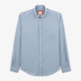 Camicia a maniche lunghe in cotone con stampa floreale blu pacifico