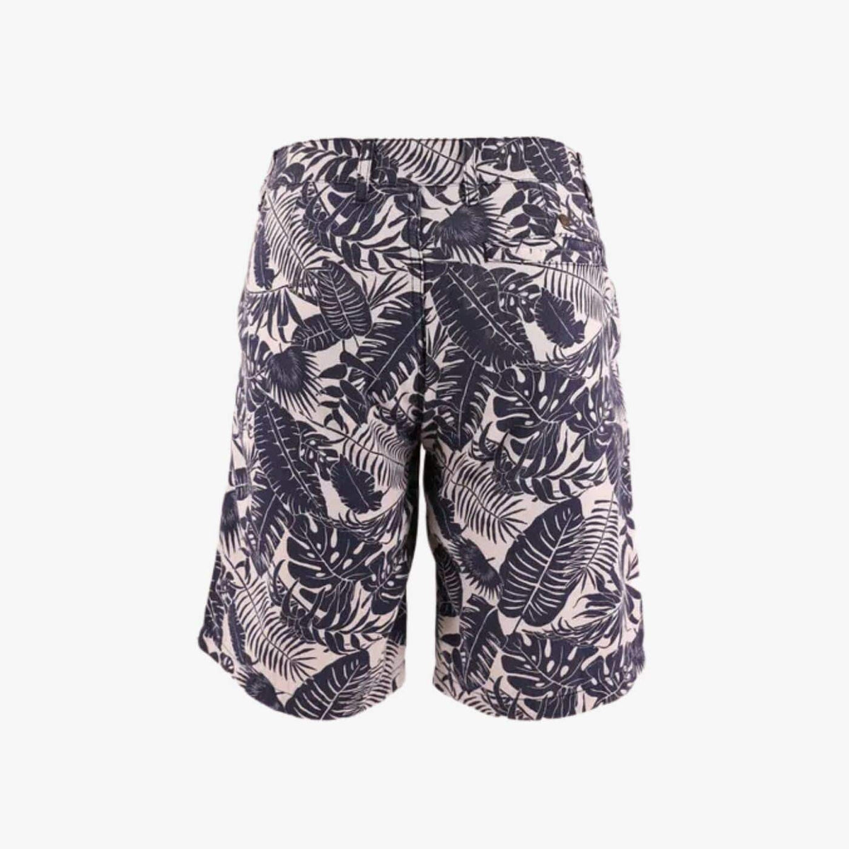 Bermuda blu navy con stampa fogliame da uomo SERGE BLANCO