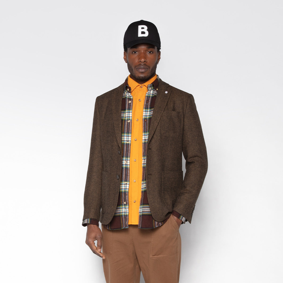 Cappellino da baseball in cotone nero SERGE BLANCO