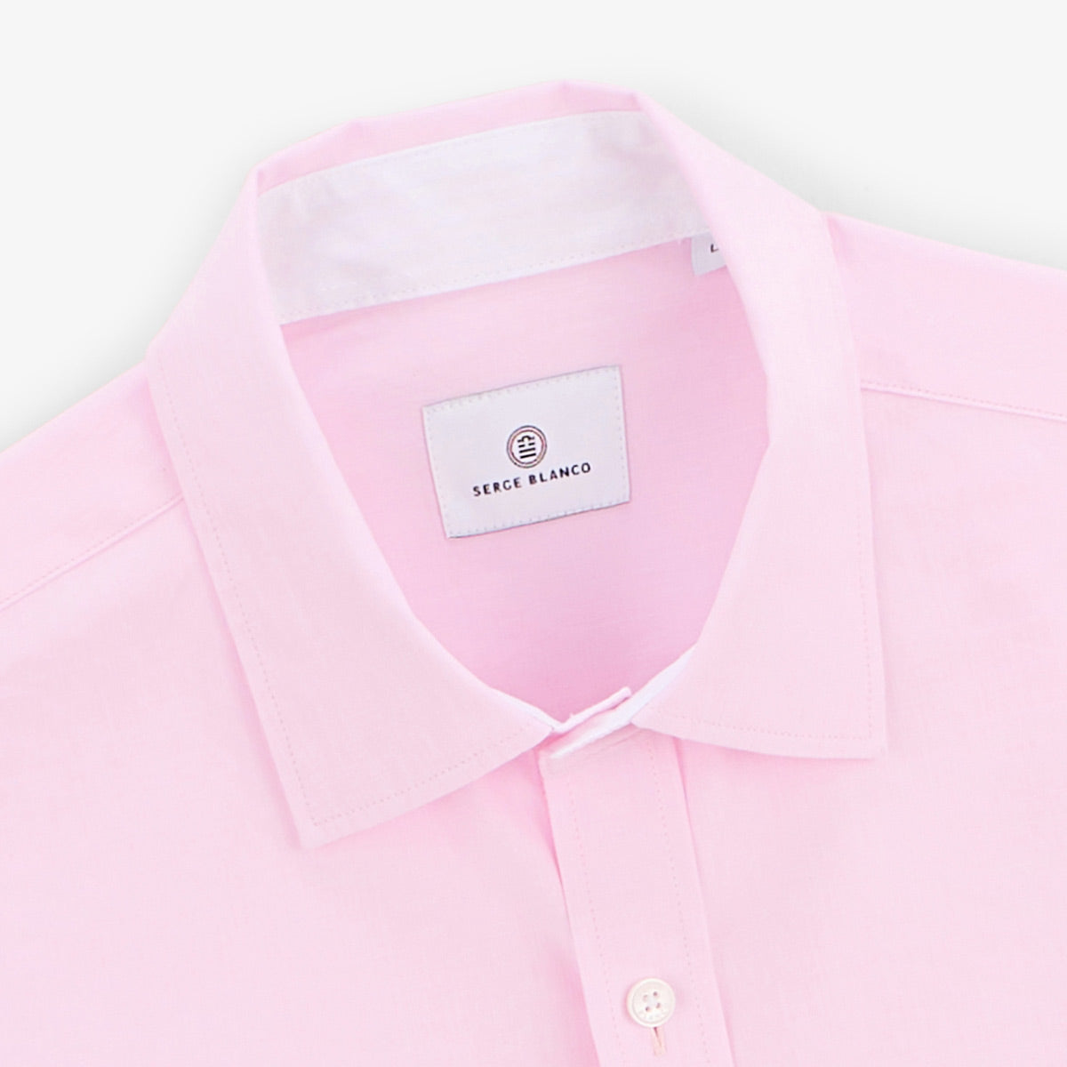 Camicia a maniche lunghe in cotone rosa Charles uomo SERGE BLANCO