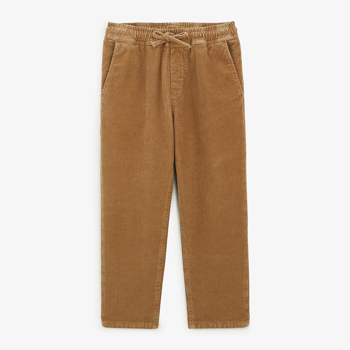 Pantaloni chino in velluto 734 Junior con elastico in vita beige