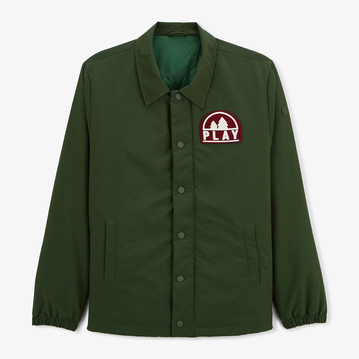 Parka Dan idrorepellente con badge ricamato verde inglese SERGE BLANCO