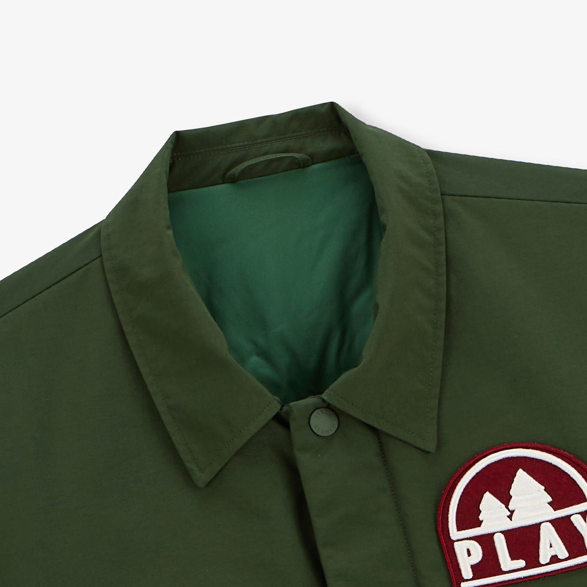 Parka Dan idrorepellente con badge ricamato verde inglese SERGE BLANCO