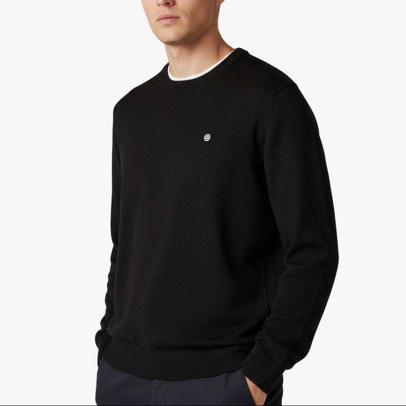 Maglione in cotone e lana nero Maximus Uomo SERGE BLANCO