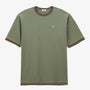 T-shirt a maniche corte in cotone verde militare