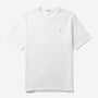 T-shirt girocollo in cotone goffrato Théo bianco