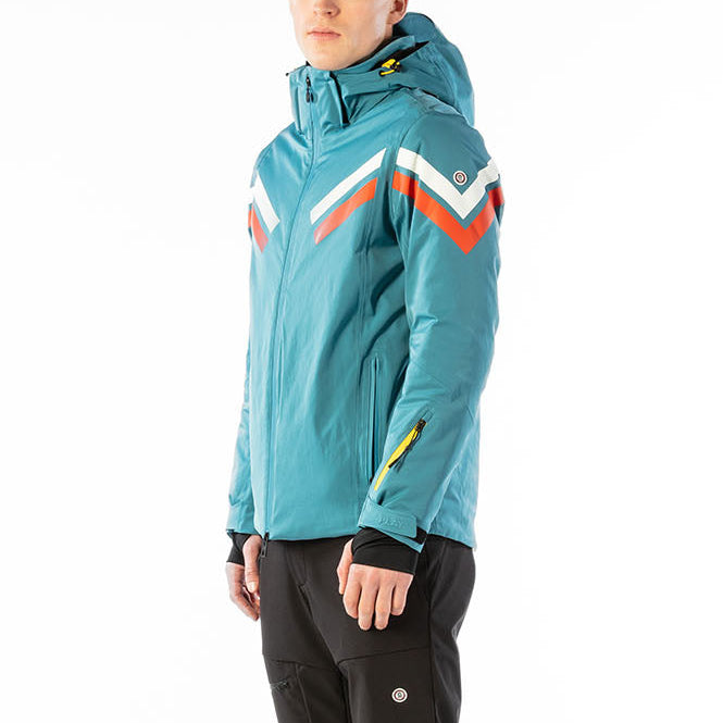 Giacca da sci Courmayeur blu lichene uomo serge blanco