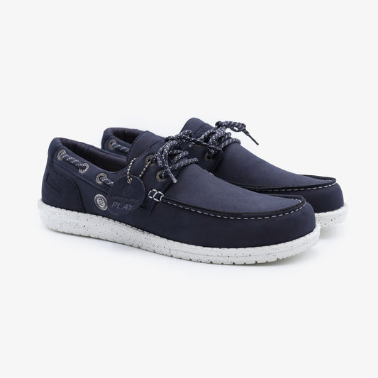 Scarpe da barca Socoa blu navy in nabuk da uomo SERGE BLANCO