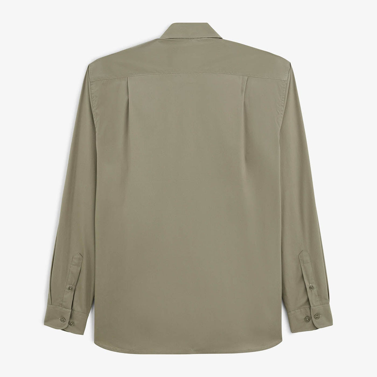 Camicia da uomo a maniche lunghe verde kaki SERGE BLANCO