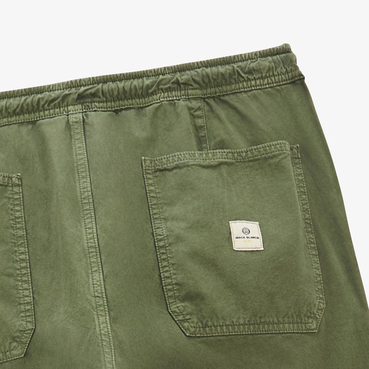 Chino 551 Taglio ampio in cotone elasticizzato verde militare da uomo SERGE BLANCO