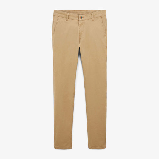 Chino 702 Taglio comodo in cotone beige da uomo SERGE BLANCO