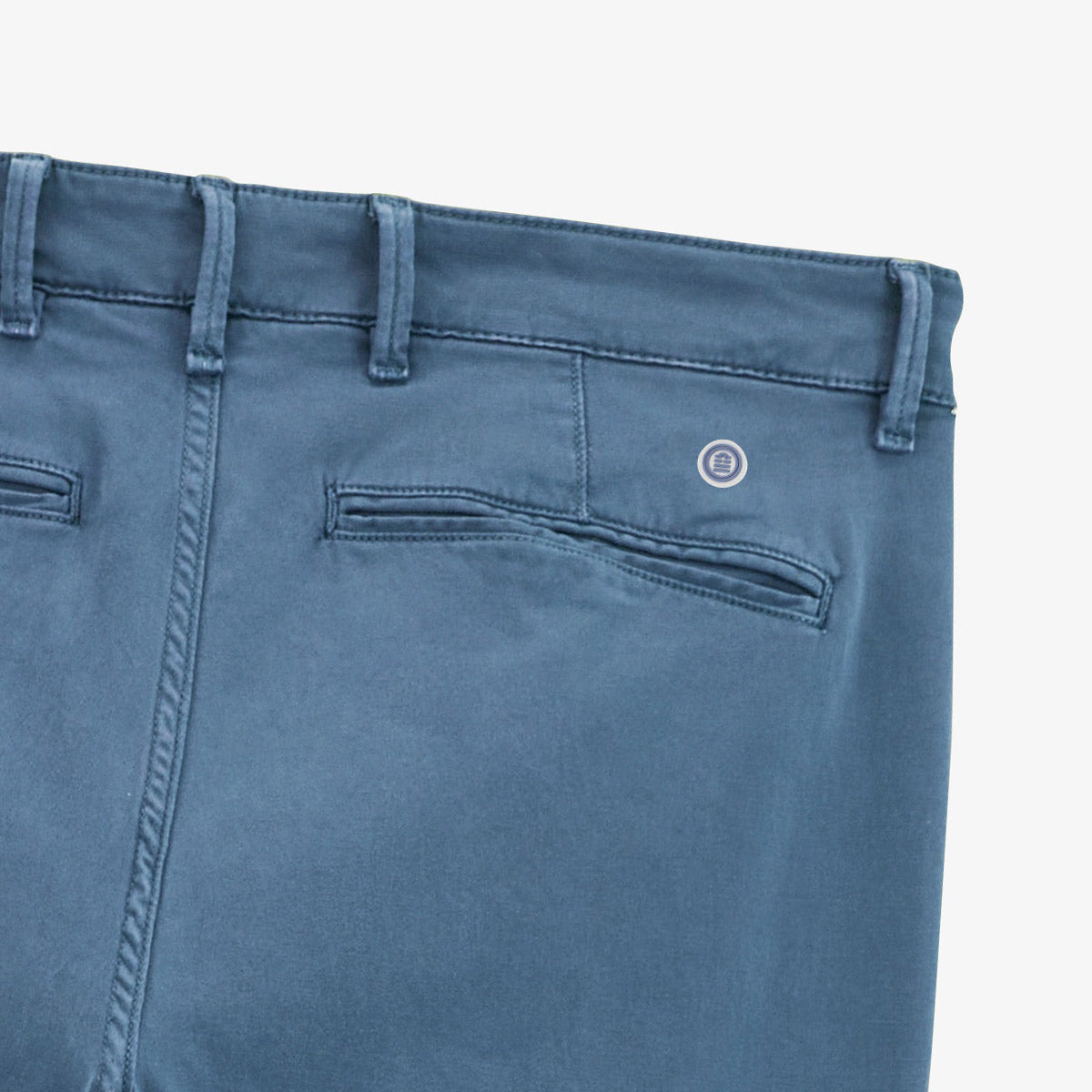 Chino 702 in cotone taglio comodo blu ceruleo da uomo SERGE BLANCO