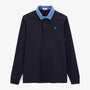 Maglia da rugby a maniche lunghe in cotone blu navy scuro Lupin Uomo SERGE BLANCO