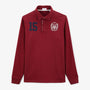 Maglia da rugby a maniche lunghe in cotone rosso merlot Lio Uomo SERGE BLANCO