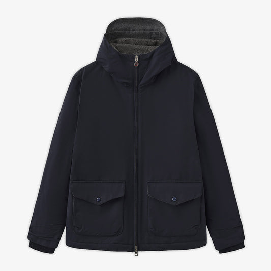 Parka Dimitri idrorepellente in pile blu navy da uomo SERGE BLANCO
