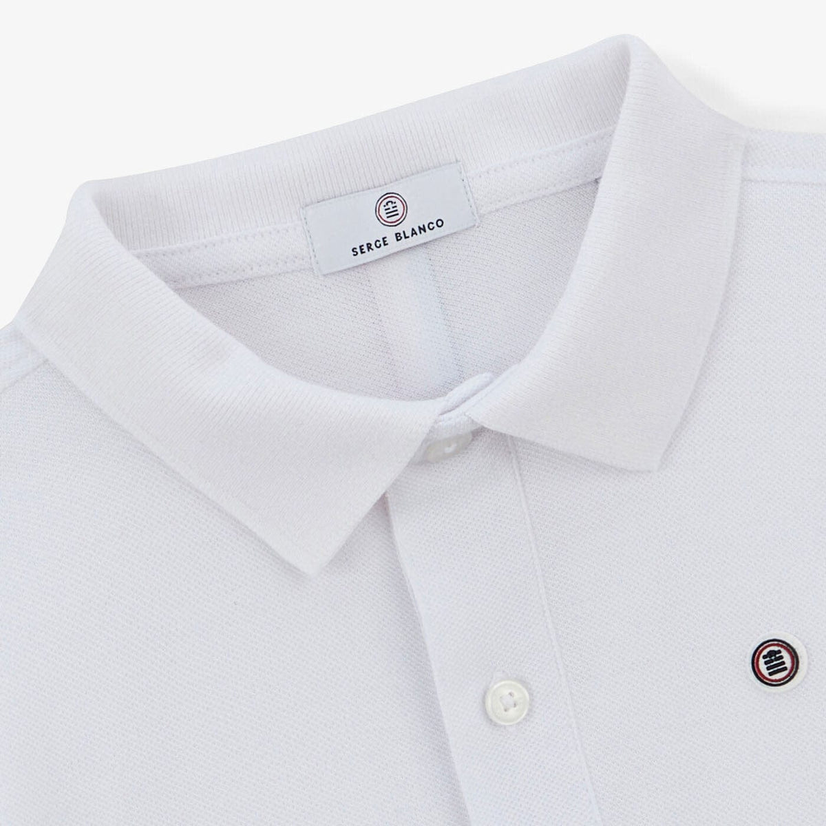 Polo Junior Maniche Corte In Cotone Bianco SERGE BLANCO