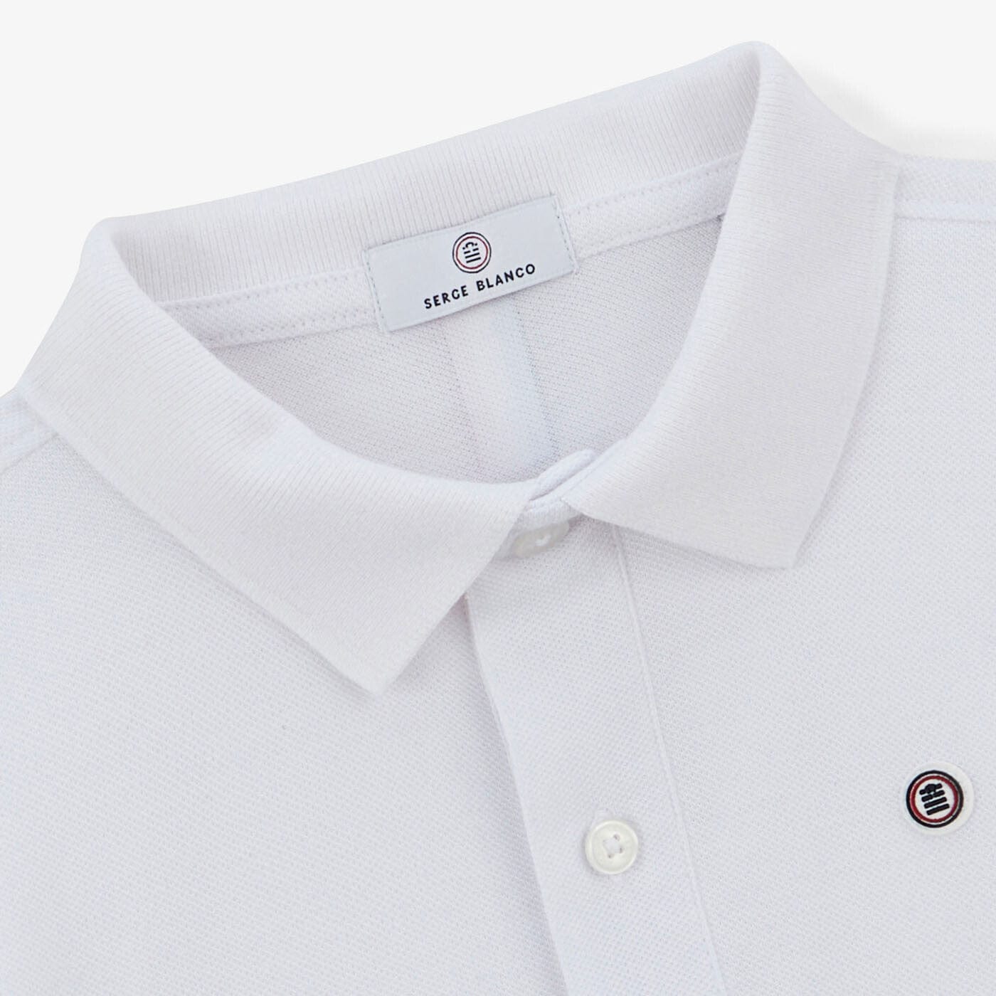 Polo Junior Maniche Corte In Cotone Bianco SERGE BLANCO