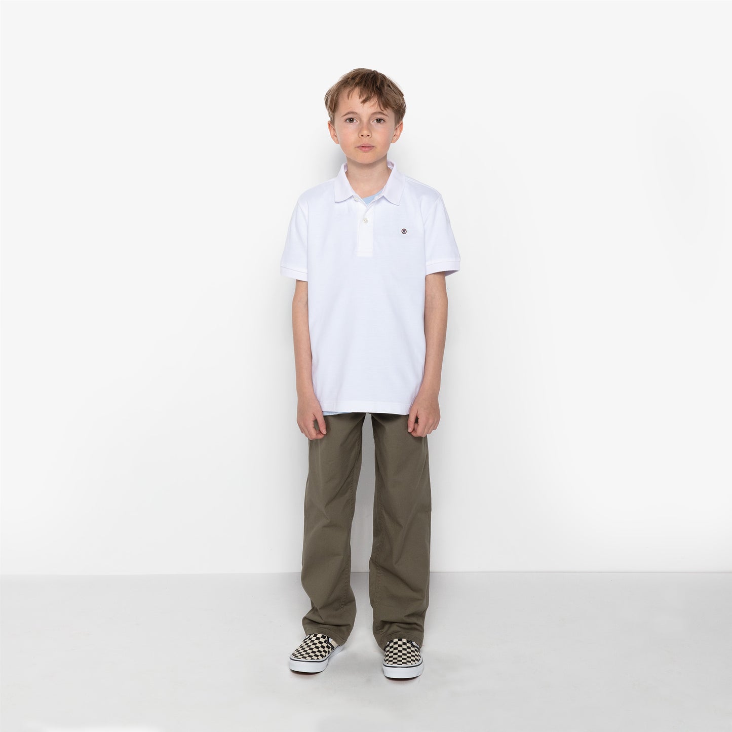 Polo Junior Maniche Corte In Cotone Bianco SERGE BLANCO