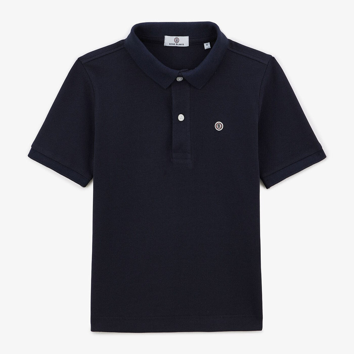 Polo Junior Maniche Corte In Cotone Blu Scuro SERGE BLANCO