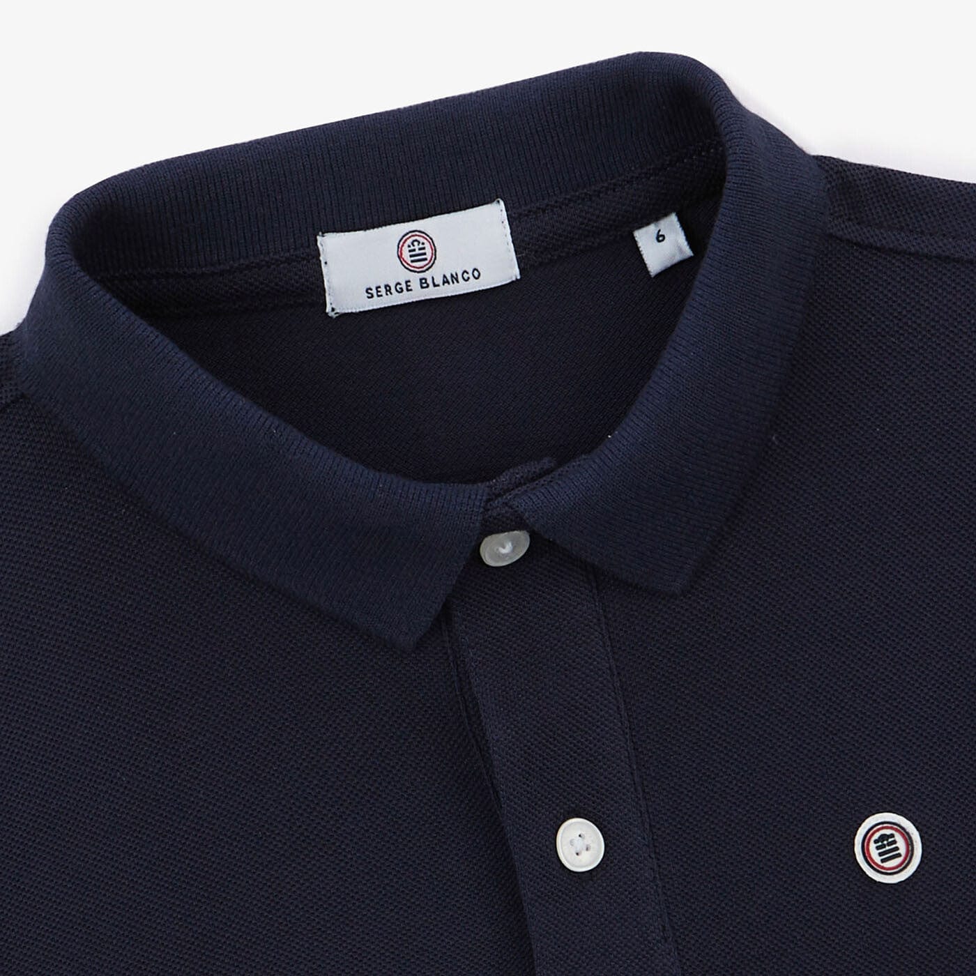 Polo Junior Maniche Corte In Cotone Blu Scuro SERGE BLANCO